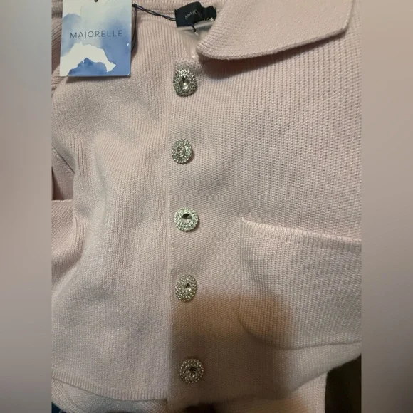 MAJORELLE Solveig Cardigan in Light Pink - Picture 7 of 7